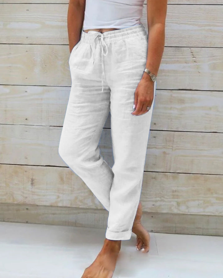 Monica | Cotton and Linen Trousers