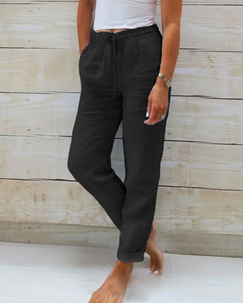 Monica | Cotton and Linen Trousers