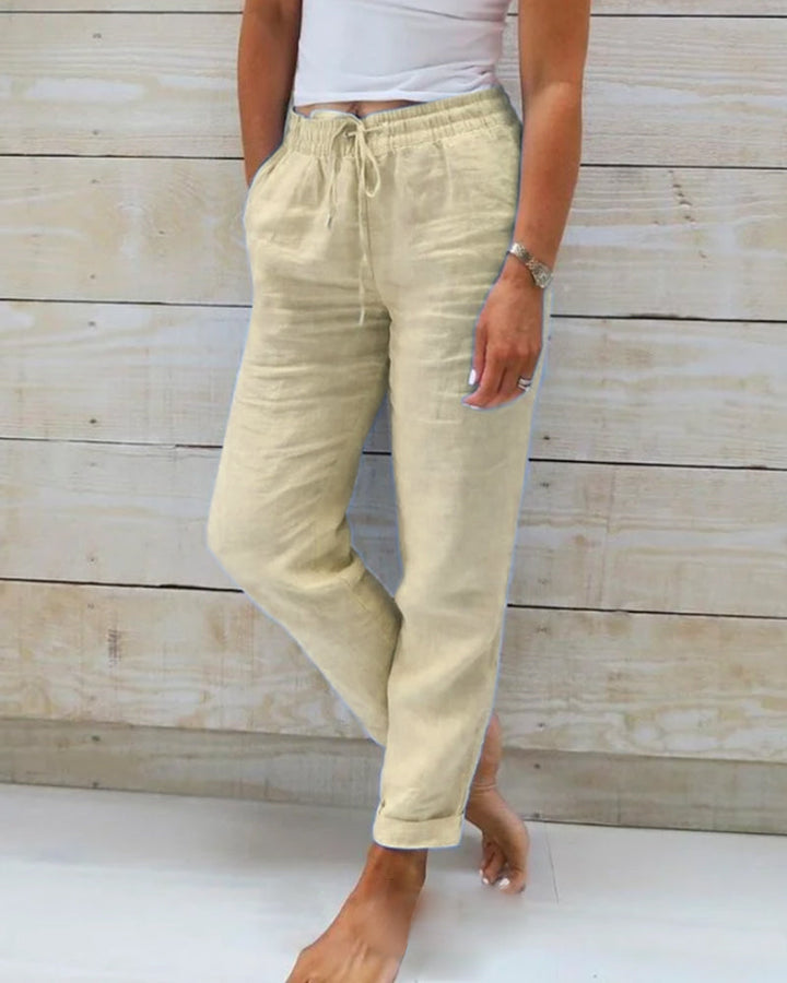 Monica | Cotton and Linen Trousers