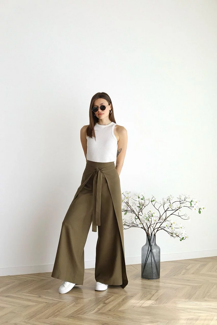 Ophelia | Wide-cut women's linen pants