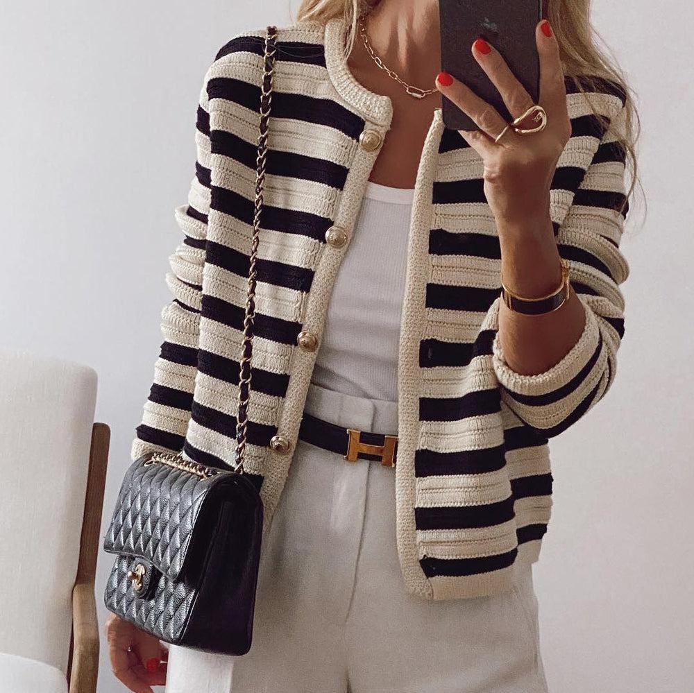 Marie | Classic Striped Cardigan