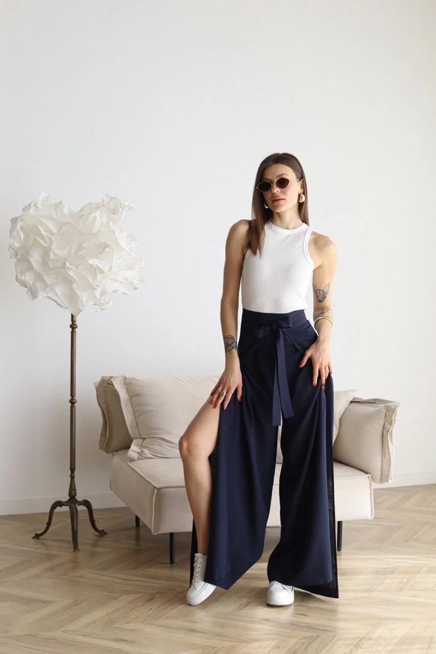 Ophelia | Wide-cut women's linen pants