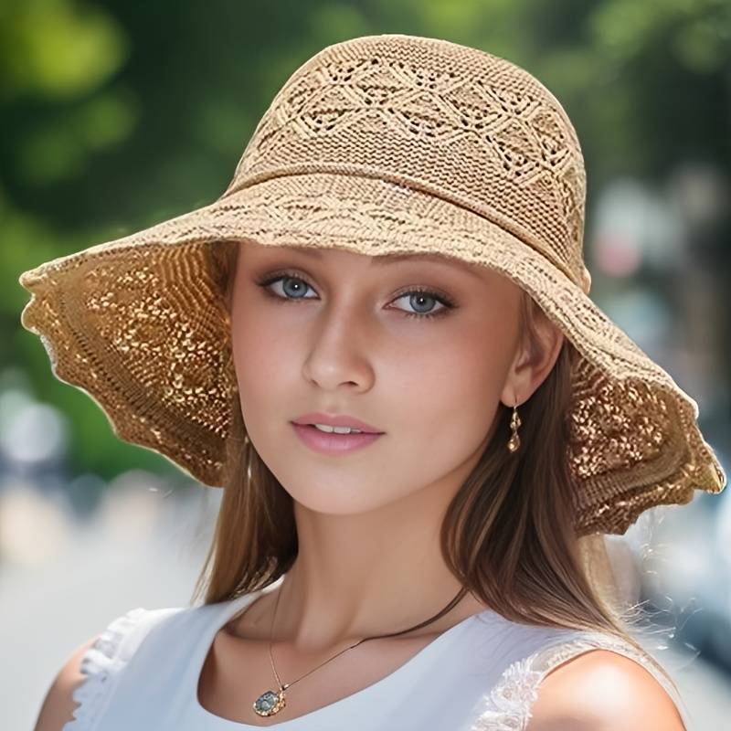 Brianna | Elegant wide-brimmed folding sun hat