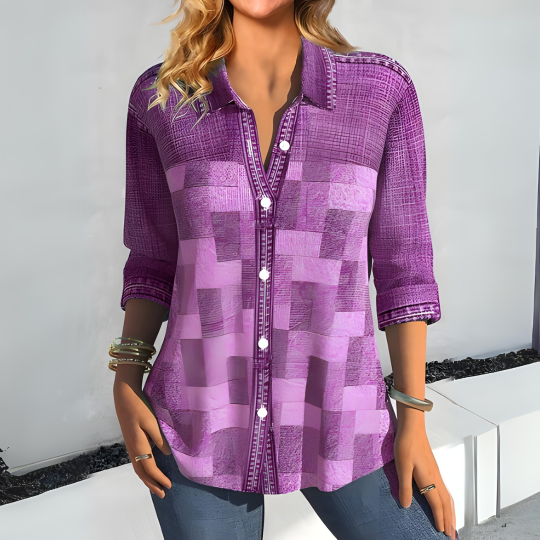 Aurora | Casual Checked Blouse