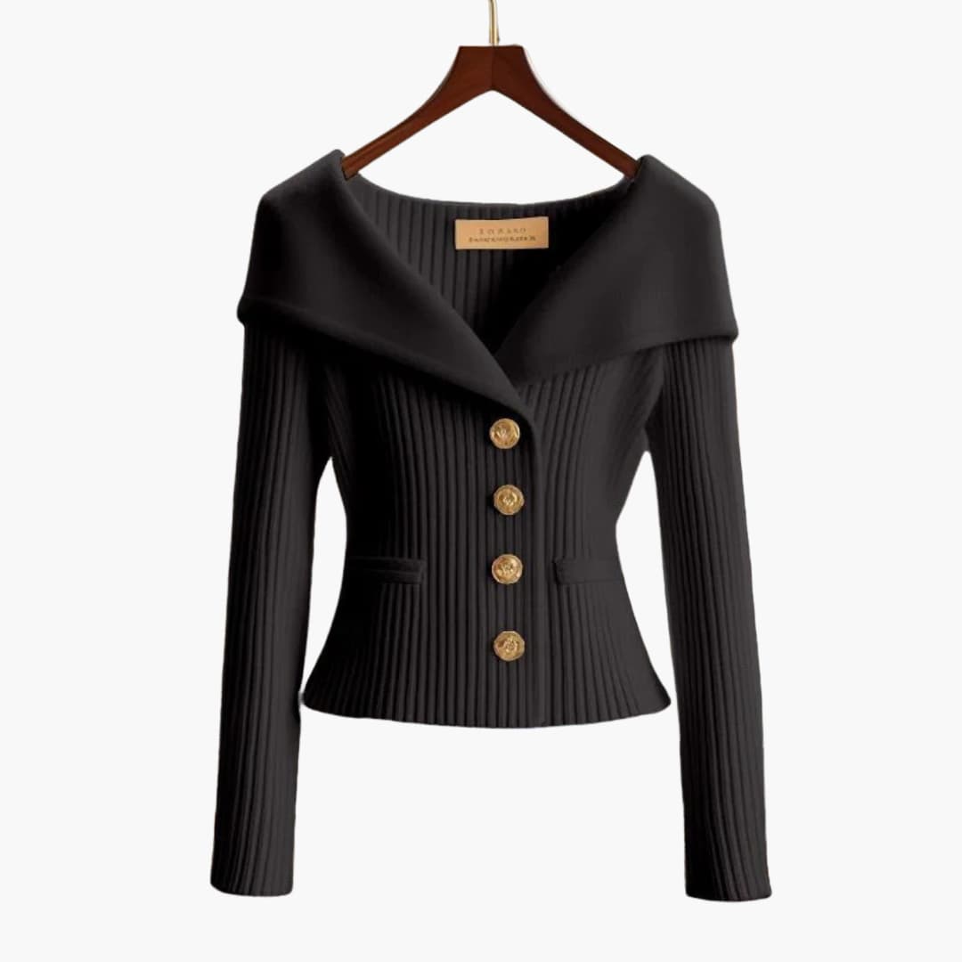 Kim | Ribbed Button-Up Cardigan