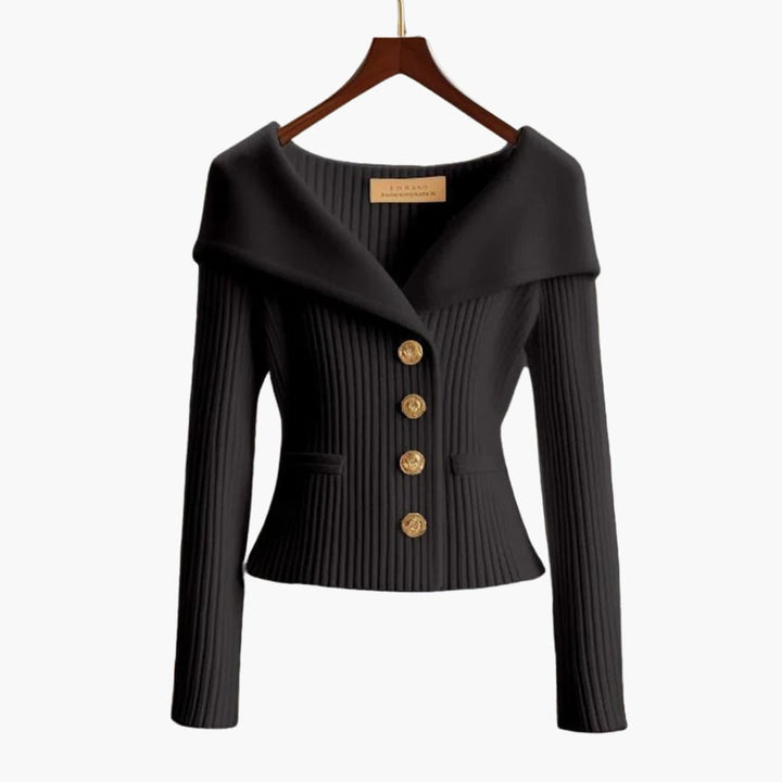 Kim | Ribbed Button-Up Cardigan