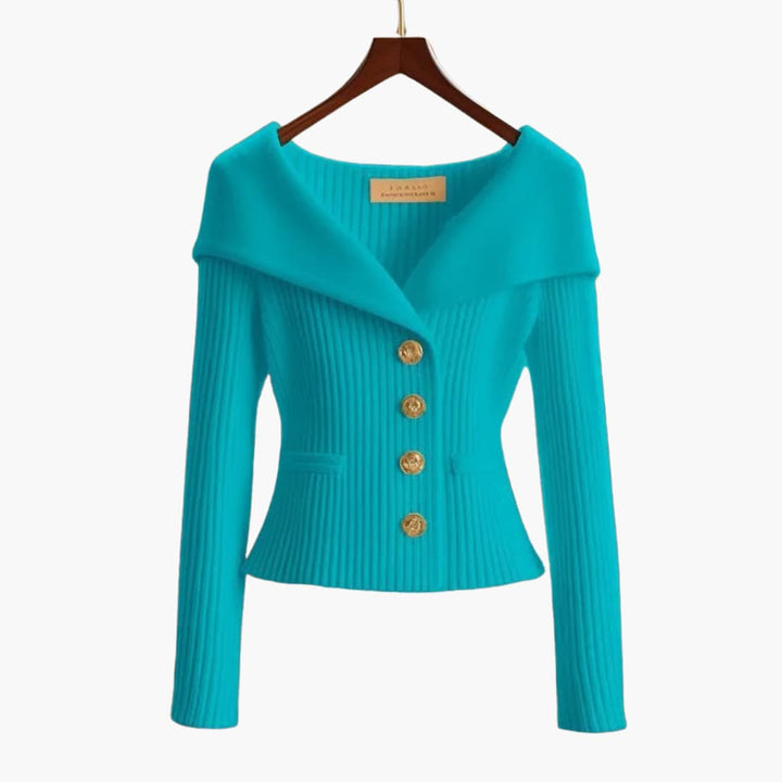 Kim | Ribbed Button-Up Cardigan