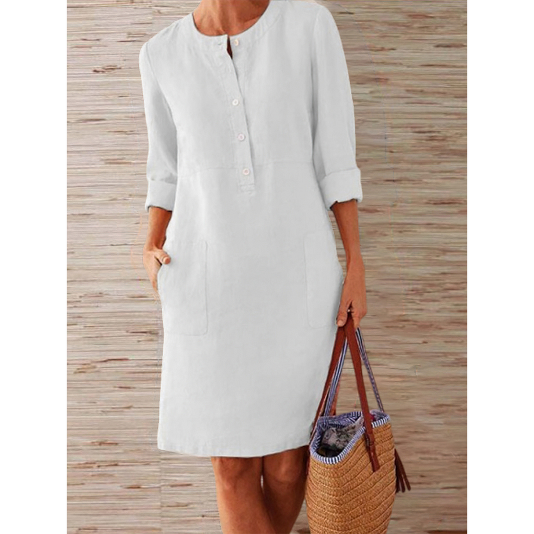 Wren | Dress in cotton and linen