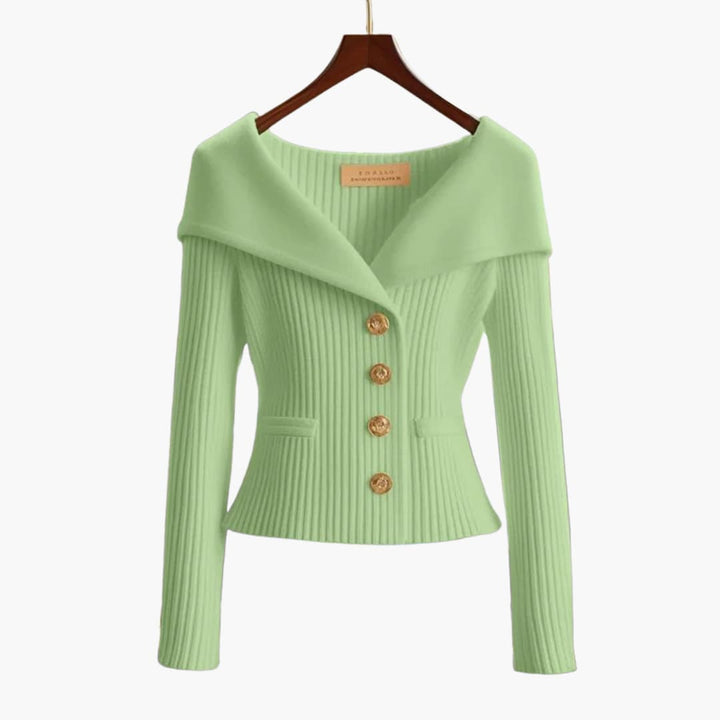 Kim | Ribbed Button-Up Cardigan
