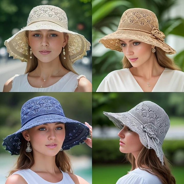 Brianna | Elegant wide-brimmed folding sun hat