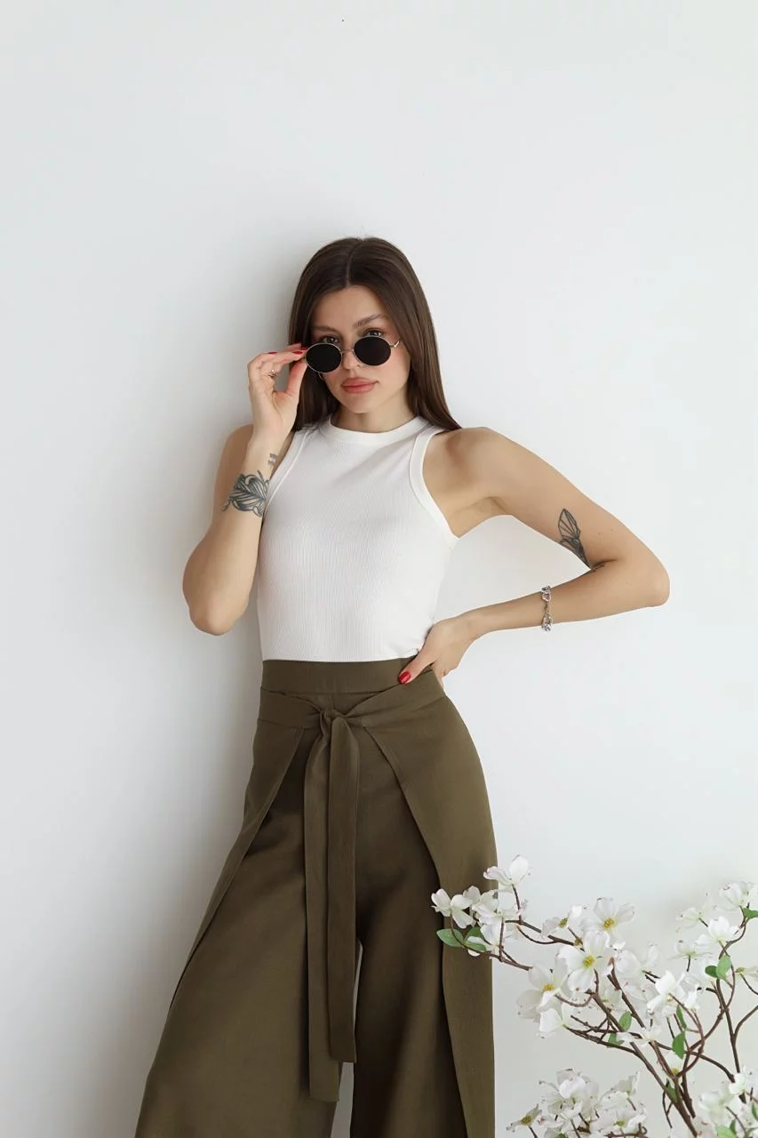 Ophelia | Wide-cut women's linen pants