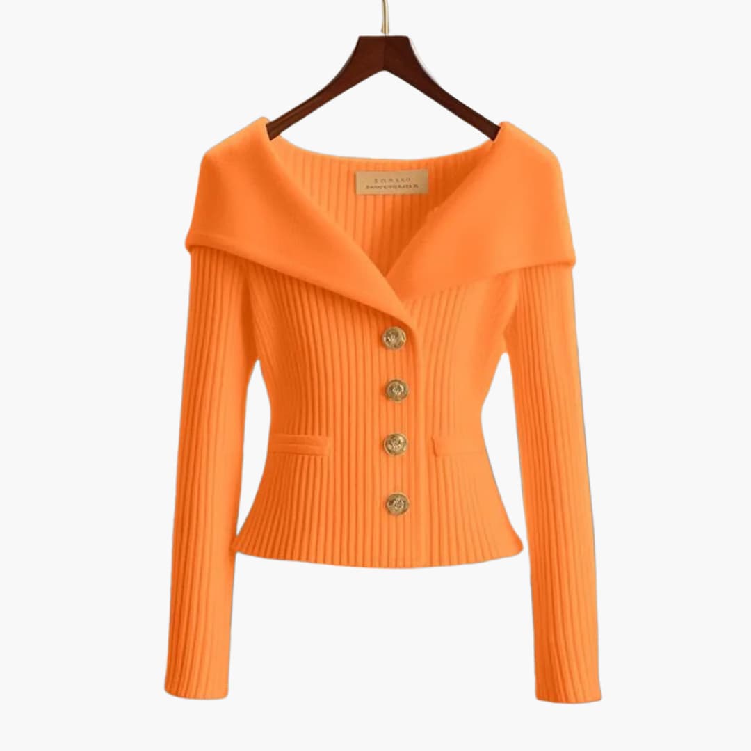 Kim | Ribbed Button-Up Cardigan