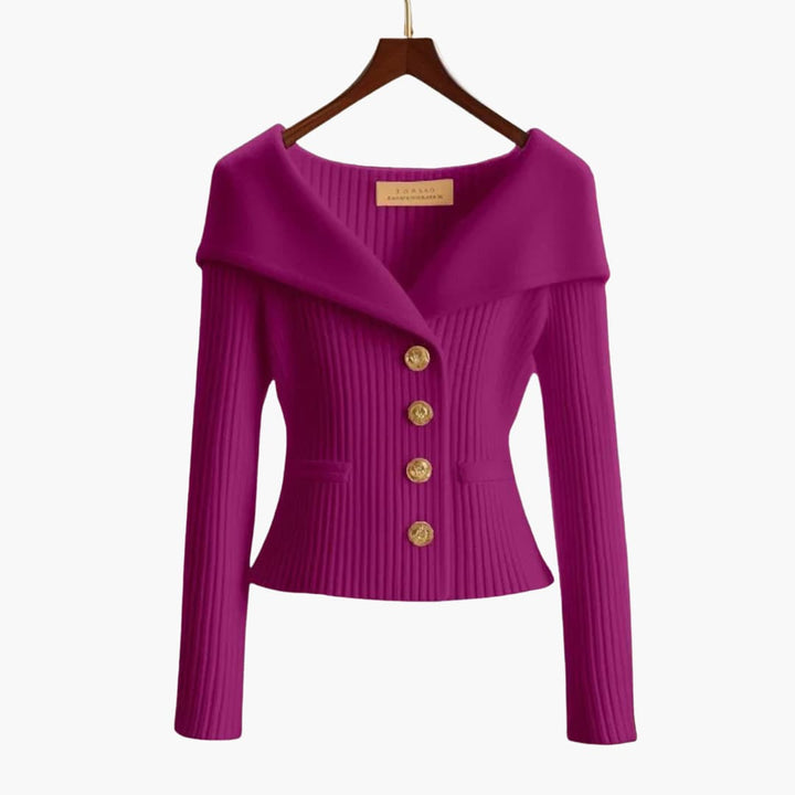 Kim | Ribbed Button-Up Cardigan