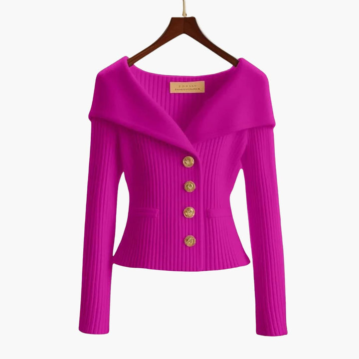 Kim | Ribbed Button-Up Cardigan