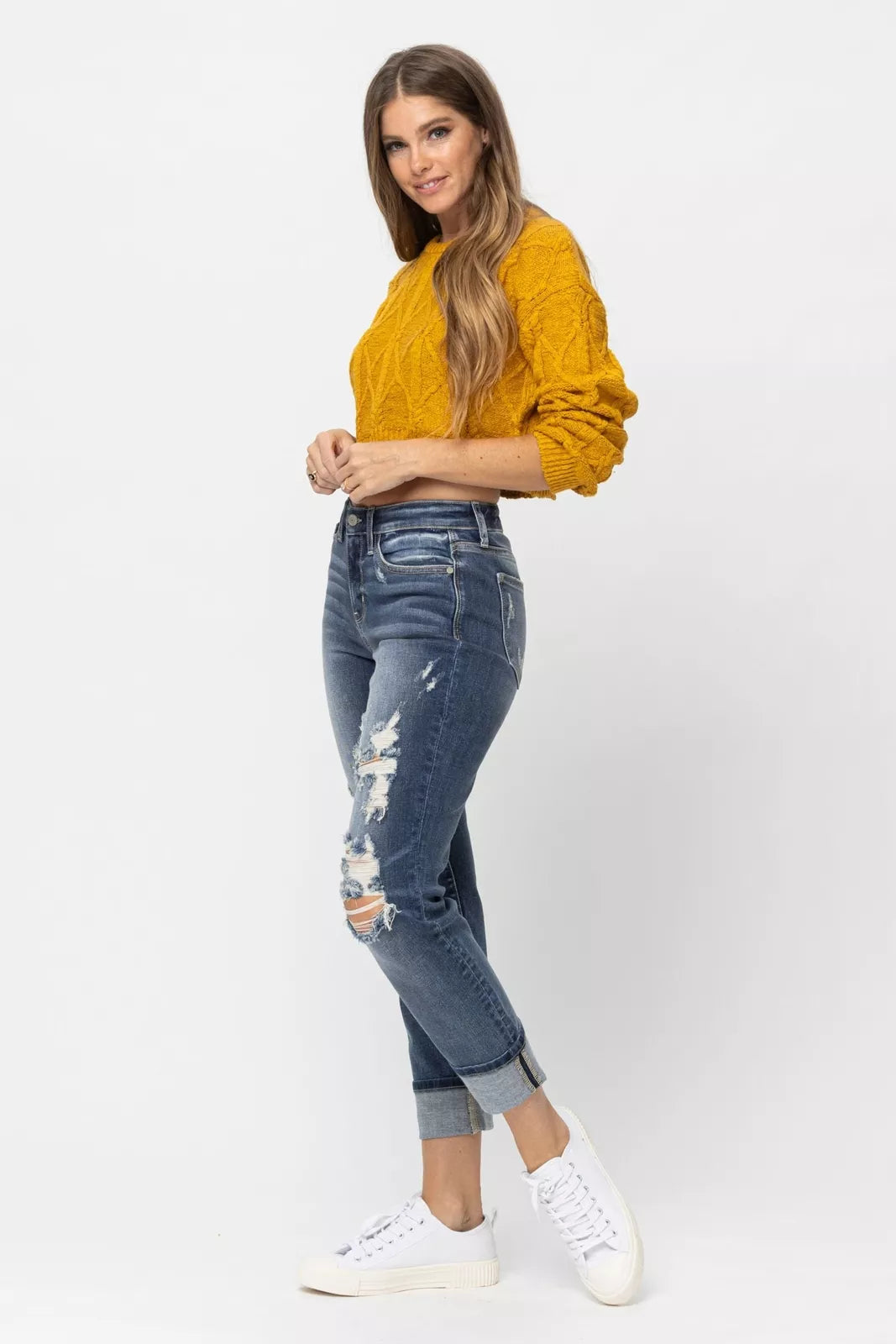 Isla | Sculpting Distressed Boyfriend Jeans