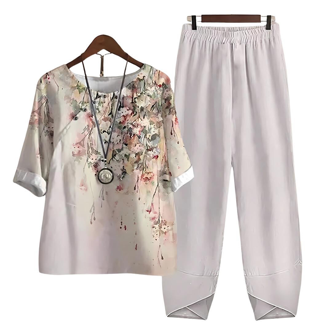 Rhea | Effortless chic shirt and pant set