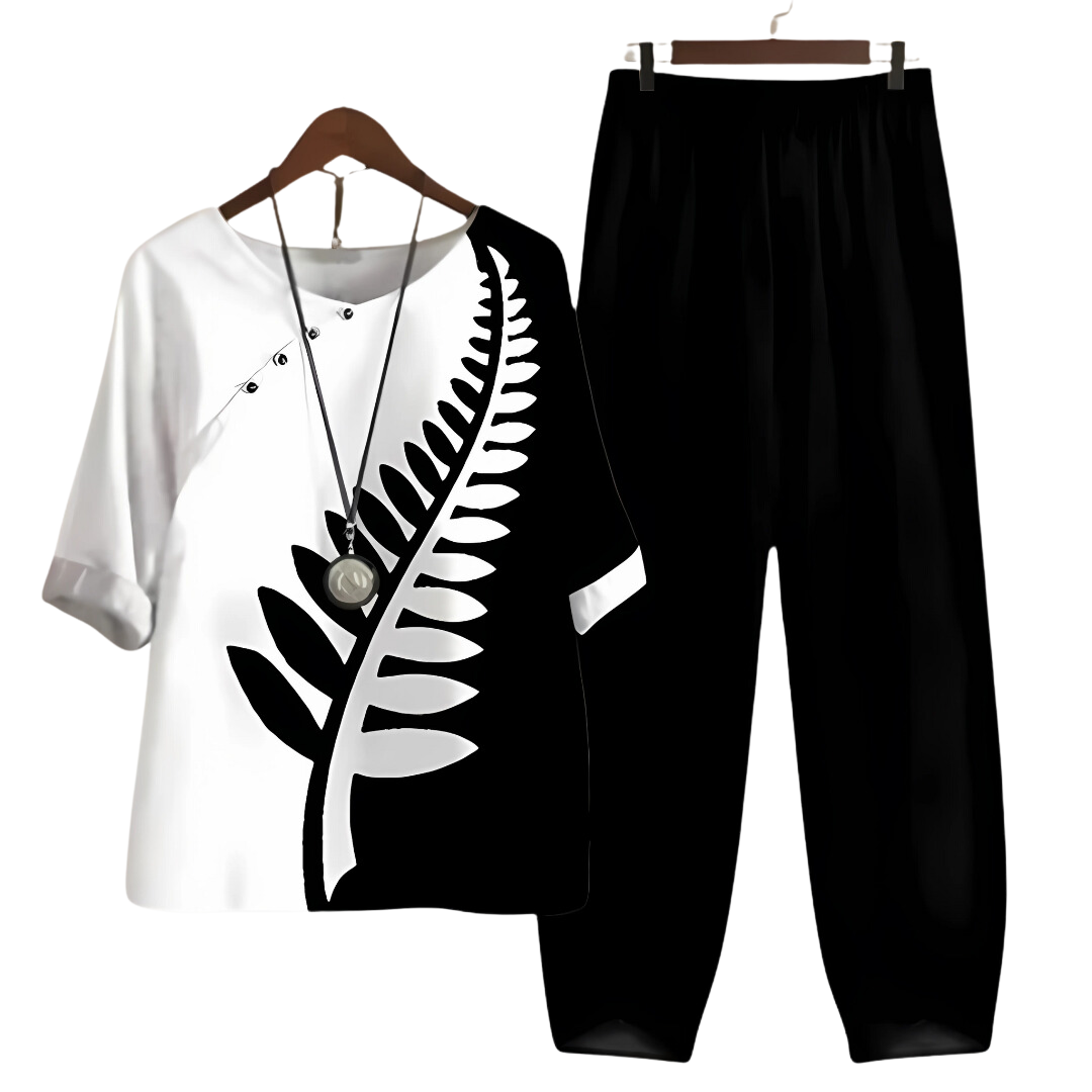 Rhea | Effortless chic shirt and pant set