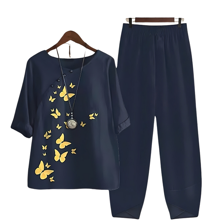 Rhea | Effortless chic shirt and pant set