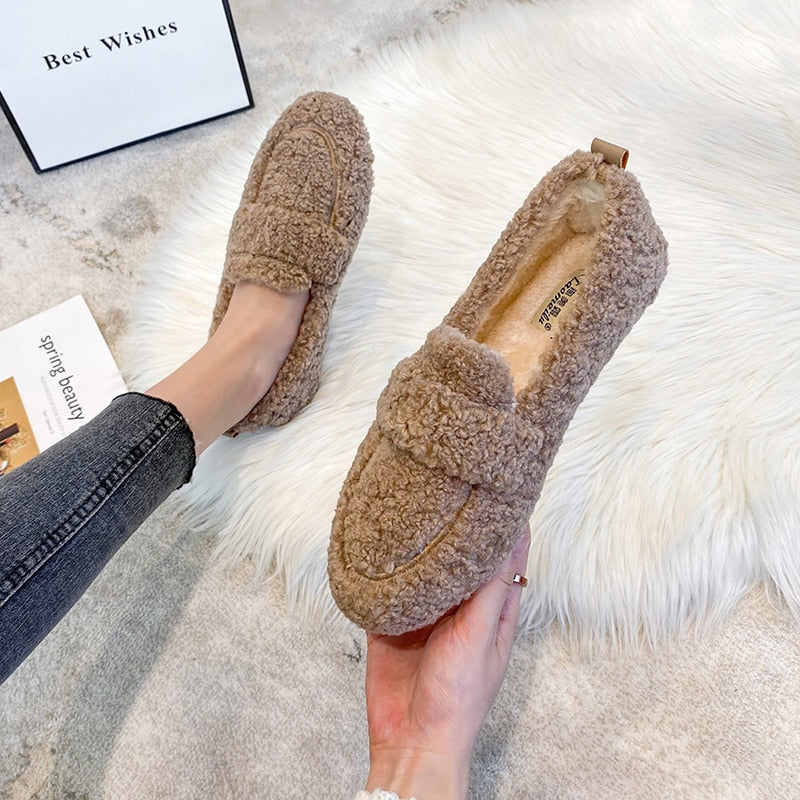 Orla | Soft teddy loafers/slippers