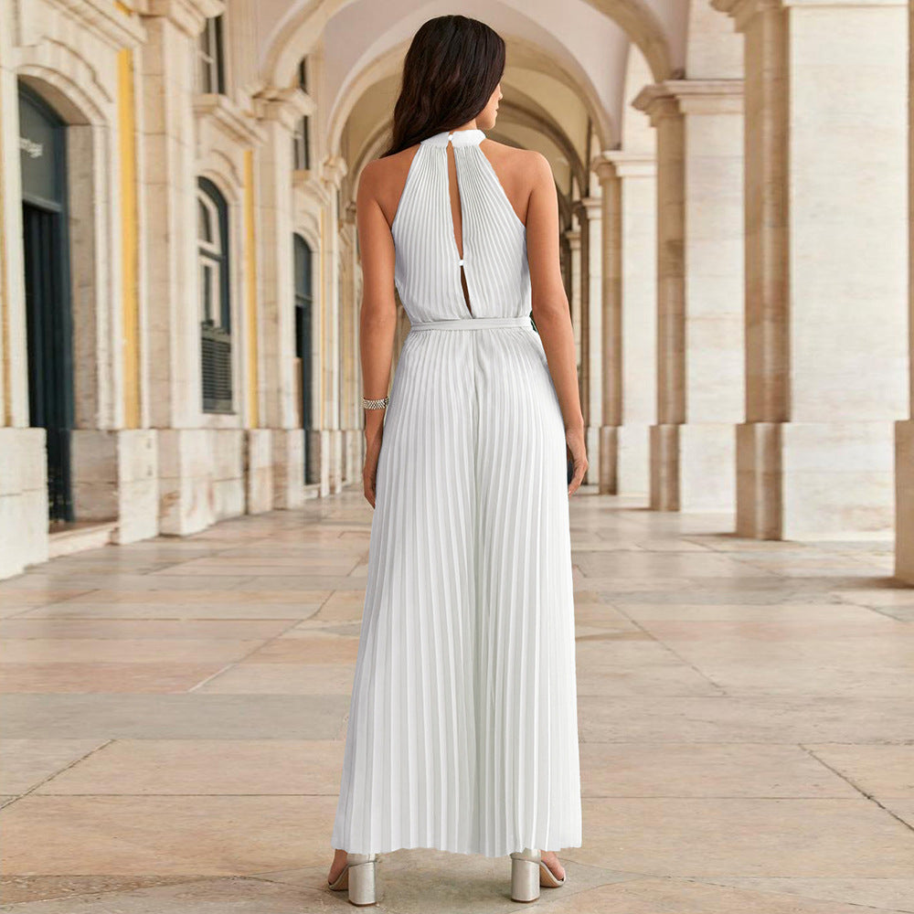 Lucy | Pleated Jumpsuit With Belt