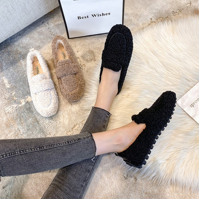 Orla | Soft teddy loafers/slippers