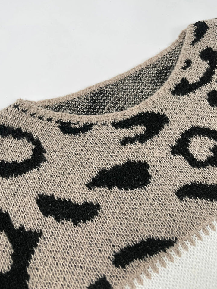 Lela | Sweater with Leopard Print
