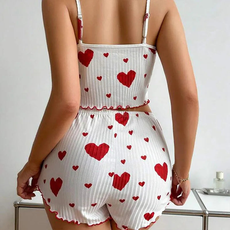 LUSTIQUE™ HEART PRINT PYJAMA SET