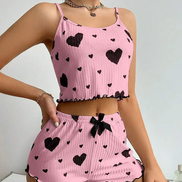 LUSTIQUE™ HEART PRINT PYJAMA SET