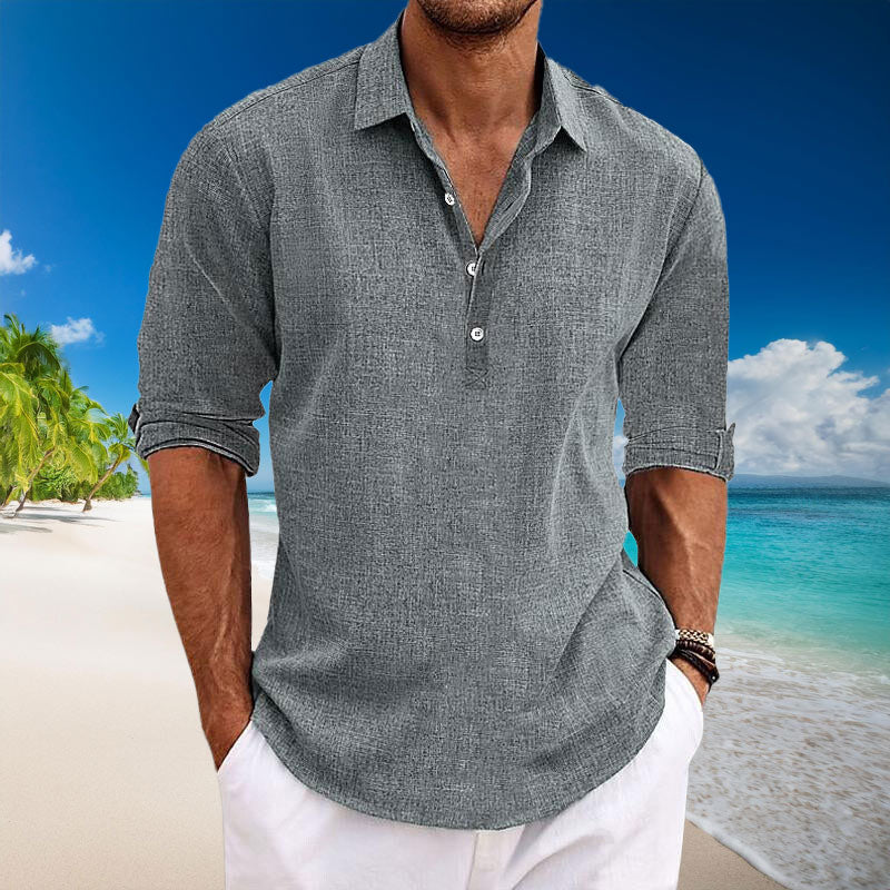 Tyler | Casual Linen Long Sleeve Shirt