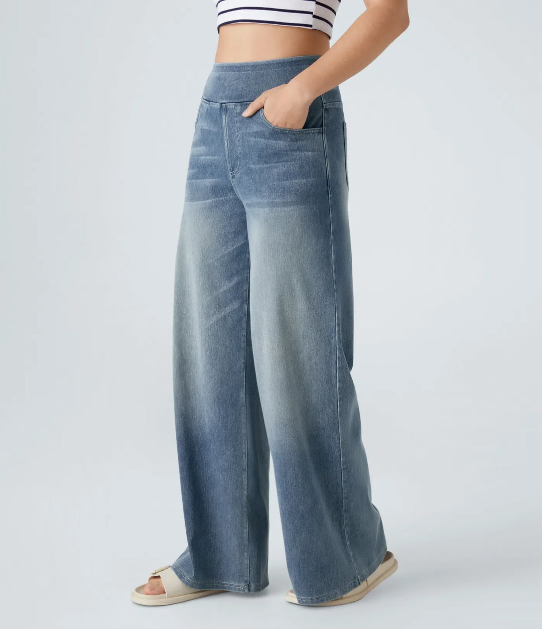 Eva | Elastic High Waist Jeans