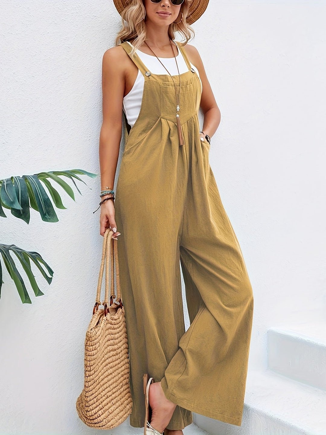 Olive | Sleeveless Jumpsuit