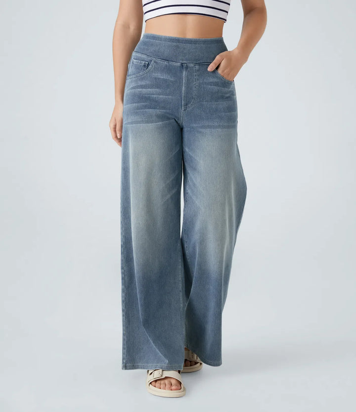 Eva | Elastic High Waist Jeans