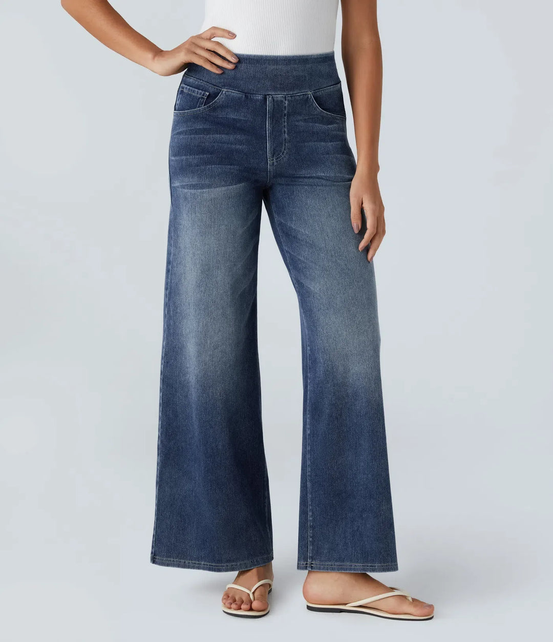 Eva | Elastic High Waist Jeans