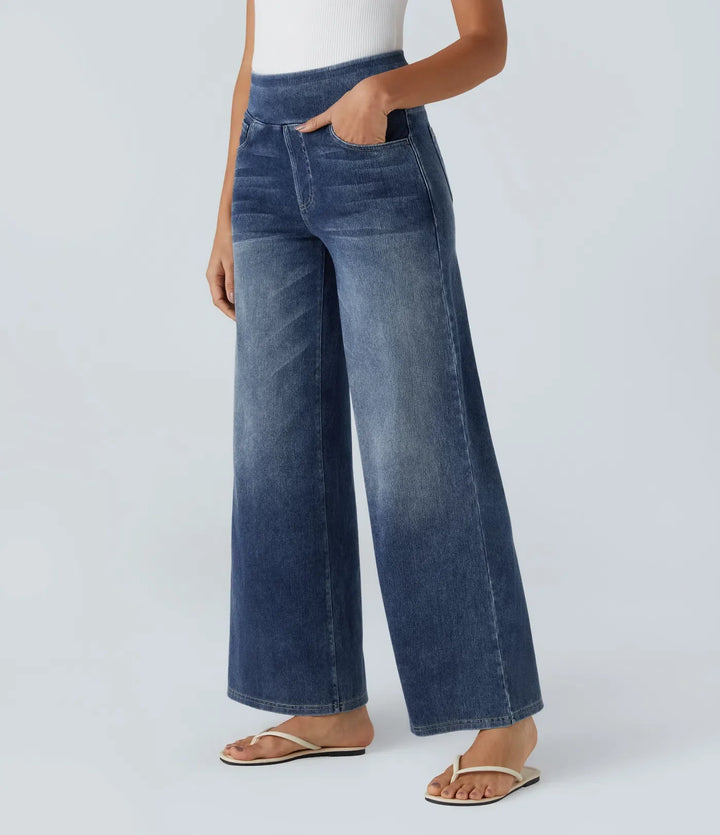 Eva | Elastic High Waist Jeans