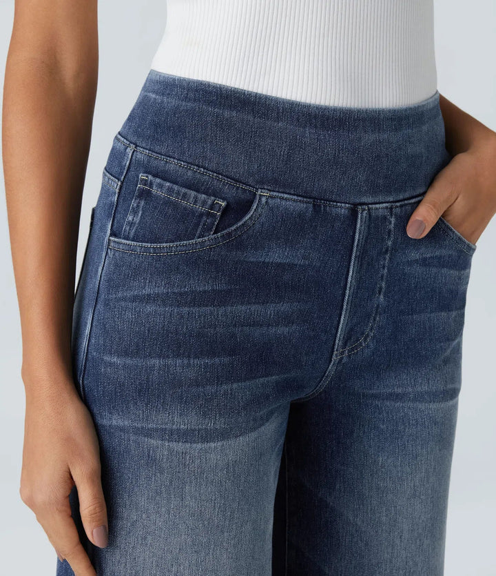 Eva | Elastic High Waist Jeans