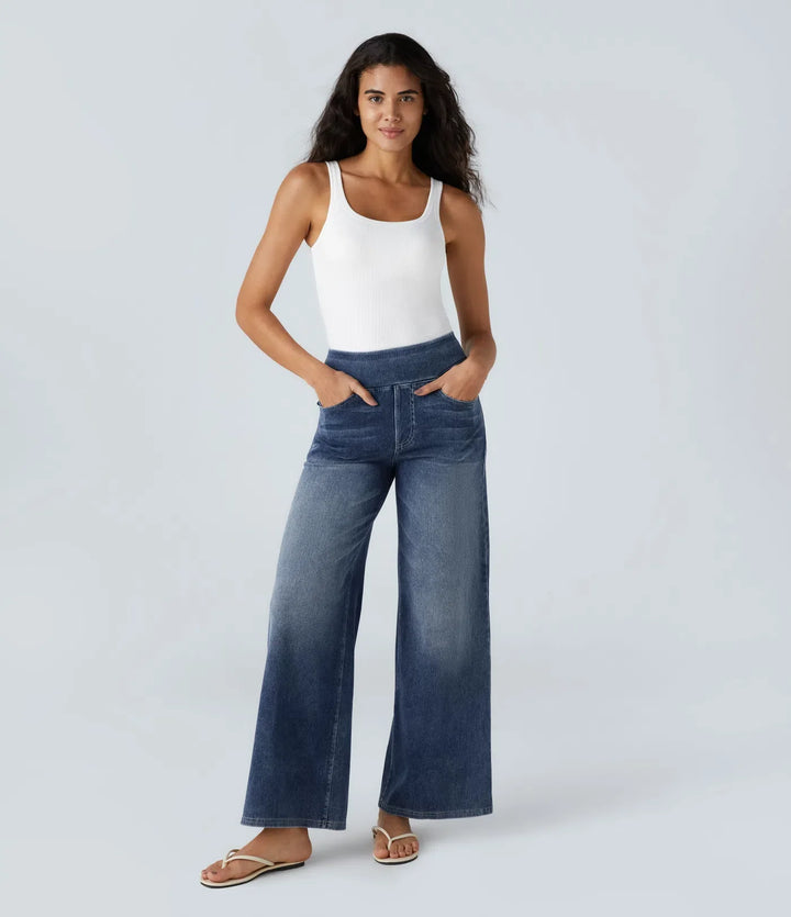 Eva | Elastic High Waist Jeans