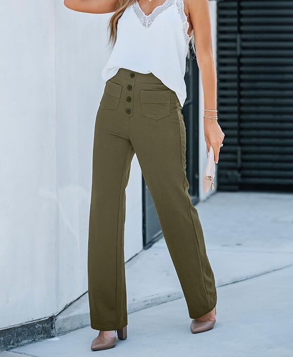 Laura | High-waisted Elastic Casual Pants