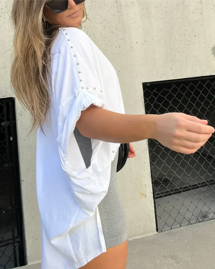 Brianna | Oversized T-Shirt With Studs