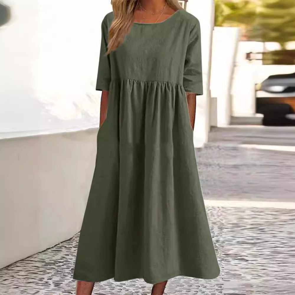 Ivey | Midi Dress with Half Sleeves