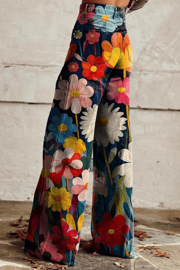 Luna | Boho Vibes Wide-Leg Trousers