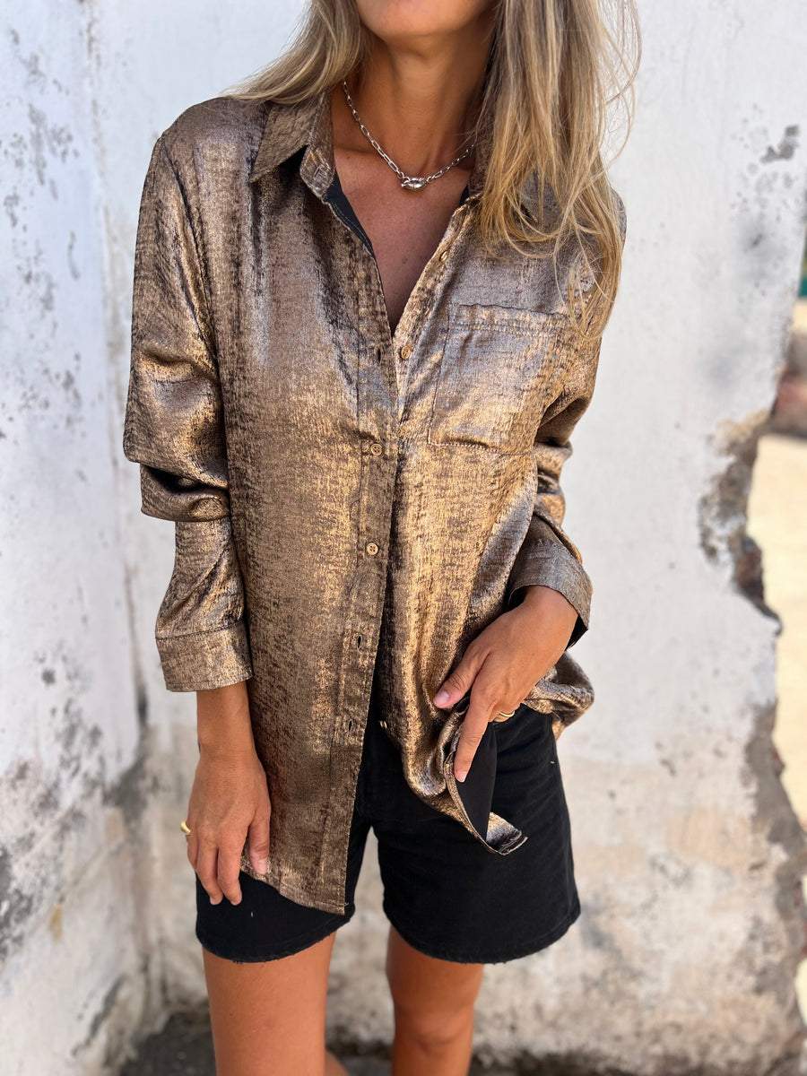 Ana | Metallic Trendy Blouse