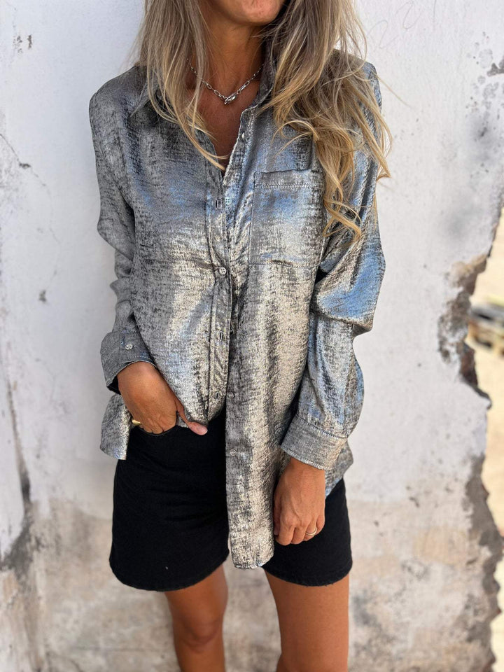 Ana | Metallic Trendy Blouse