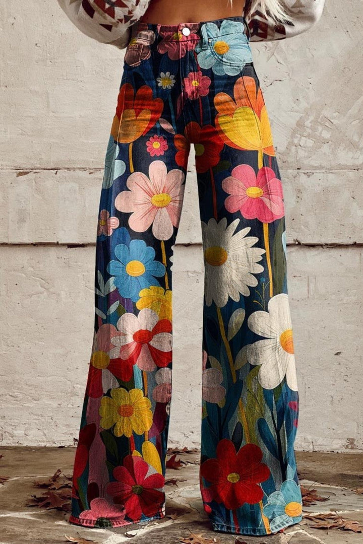 Luna | Boho Vibes Wide-Leg Trousers