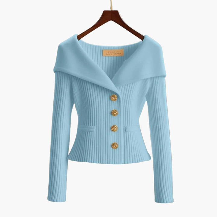 Kim | Ribbed Button-Up Cardigan